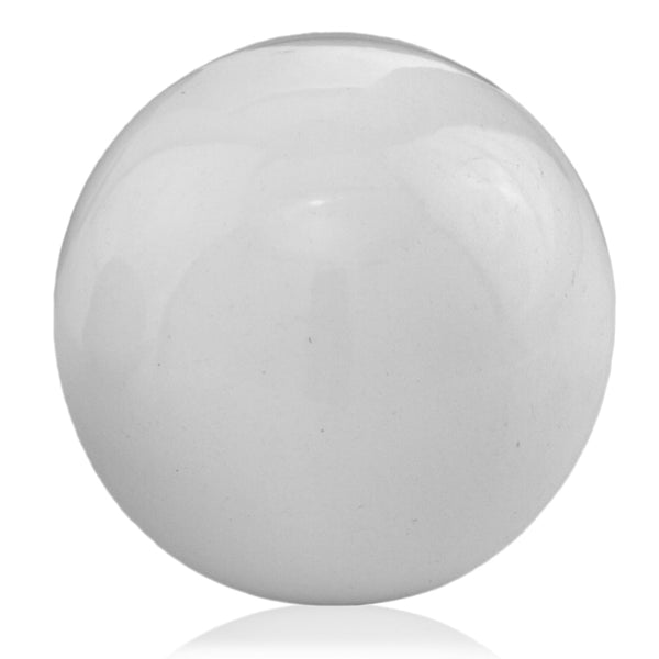 White Enameled Aluminum Decorative Sphere 3"