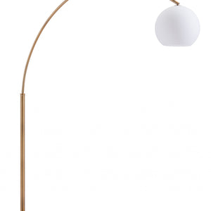 Brushed Brass Modern Arc Floor Lamp