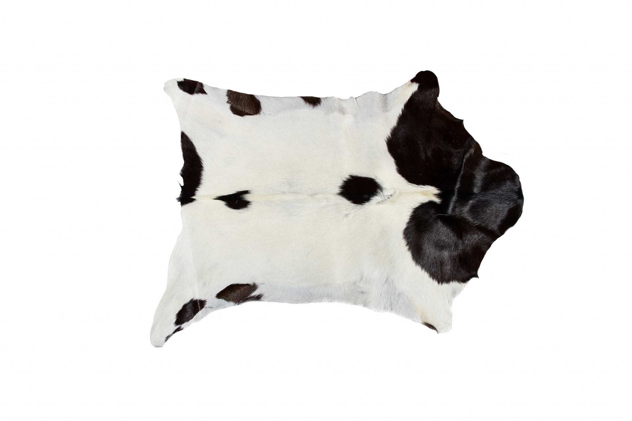 Natural Black And White Calfskin Area Rug - 2' x 3'