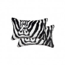 Denton Zebra Black And White Faux Pillow 2 Pack - 12