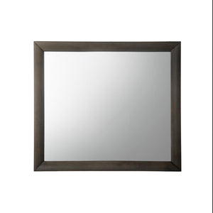 Gray Oak Wooden Rectangular Mirror