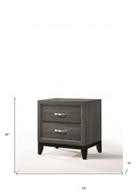 Distressed Gray Nightstand