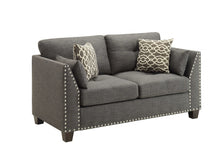 Light Charcoal Linen Loveseat - 58