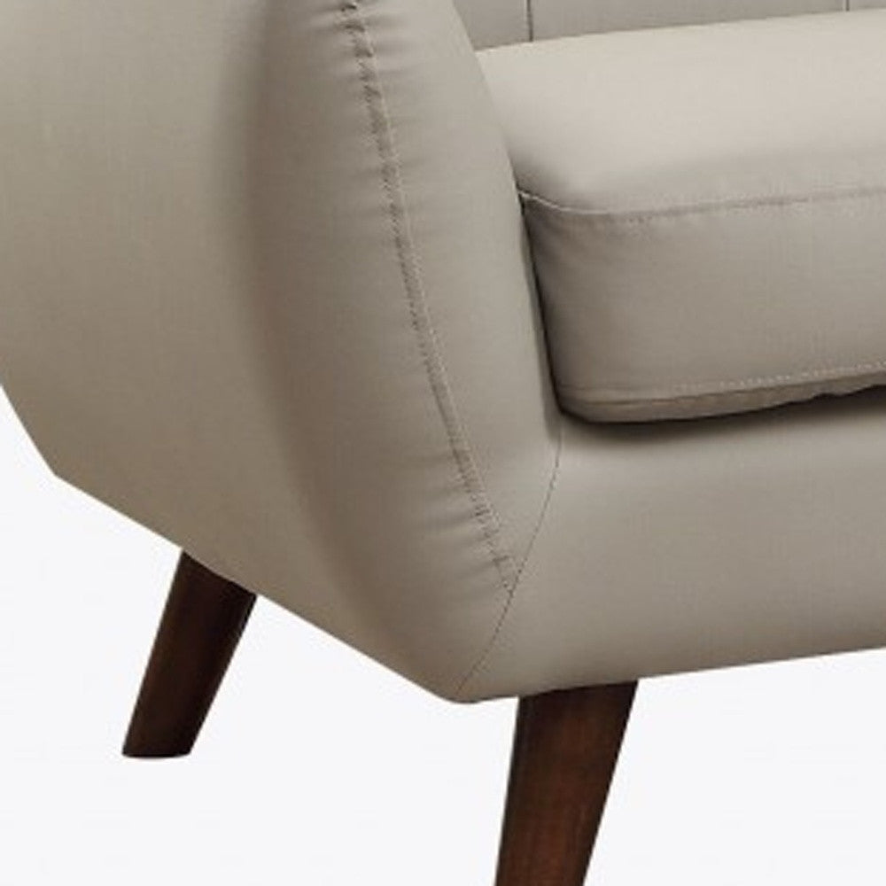 111" X 80" X 33" Gray Pu Sectional Sofa