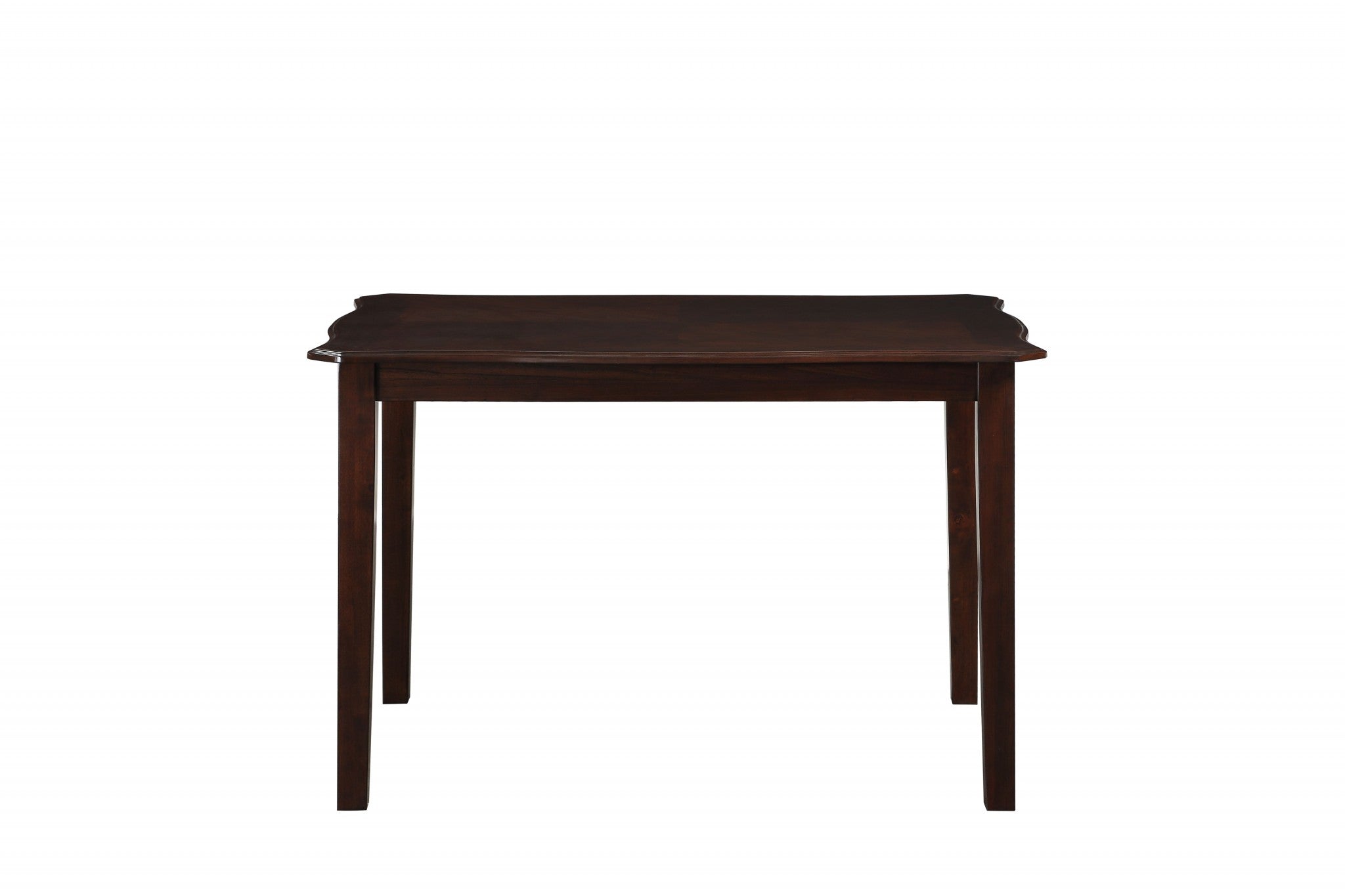 47" X 36" 5Pc Black Leatherette And Espresso Dining Set