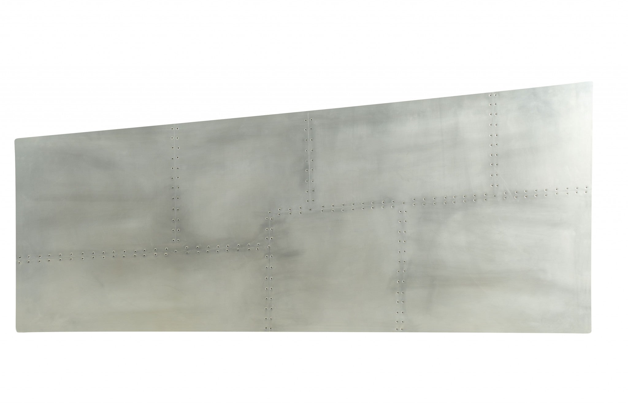 71" Silver Metal Mirrored Rectangular Writing Desk