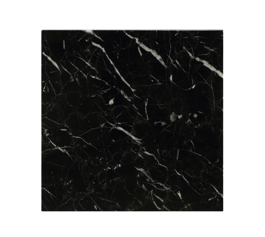 White Marble And Gold Geometric End Table