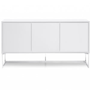 60 X 15 X 32 White Stainless Steel Buffet