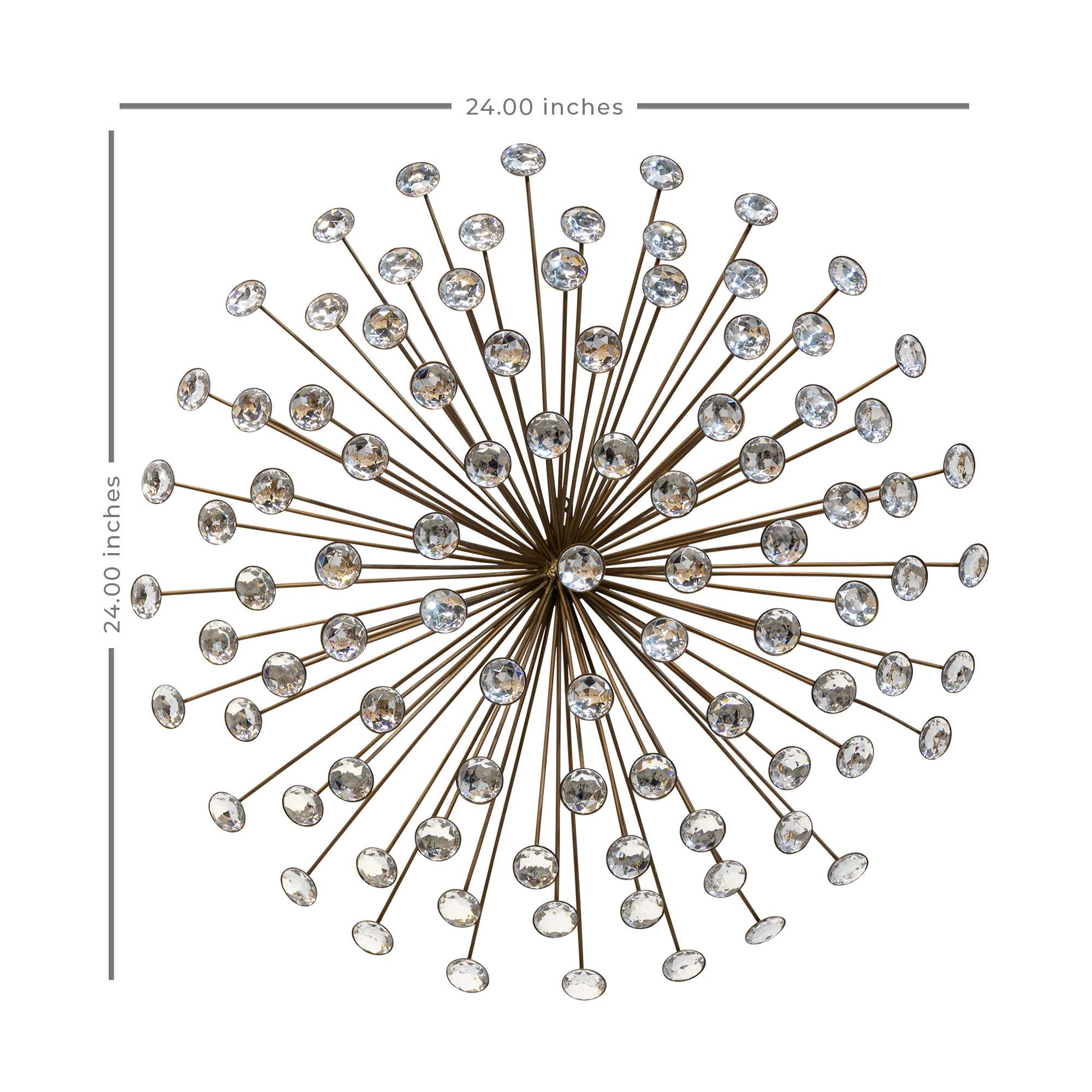 Bronze Acrylic Burst Metal Wall Decor