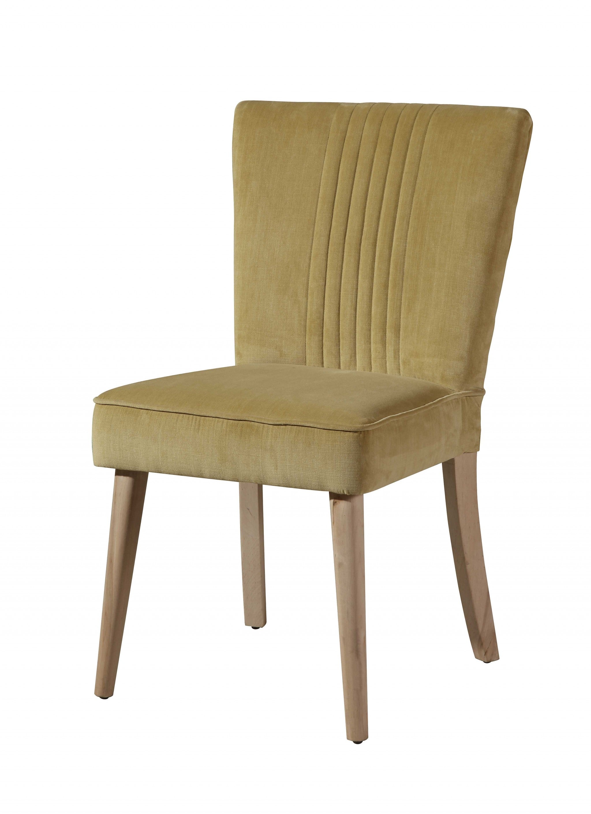 Khaki Microfiber Velvet Dining Or Side Chair