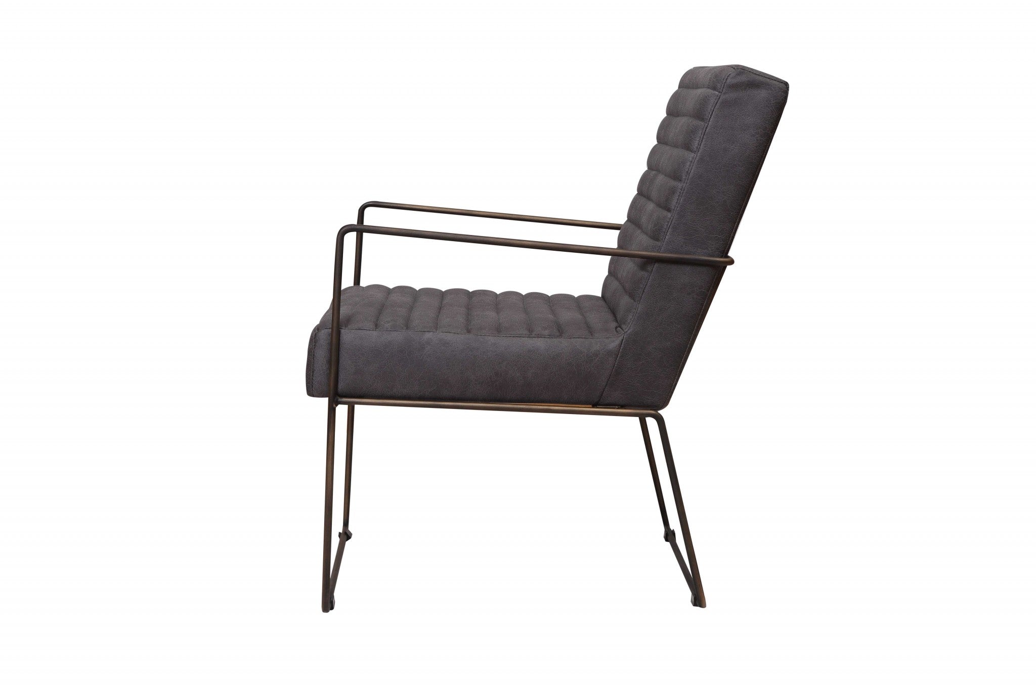 Sillón moderno ergonómico de piel sintética gris