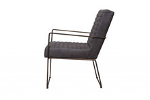 Sillón moderno ergonómico de piel sintética gris