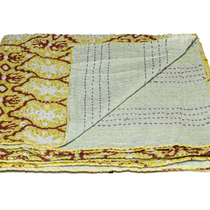 50" X 70" Multicolored Charming Kantha - Throw