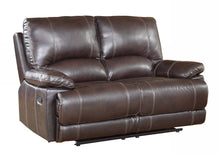 Stylish Brown Leather Loveseat 41