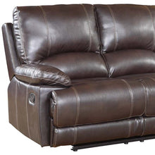 Stylish Brown Leather Loveseat 41