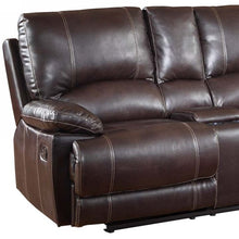 Stylish Brown Leather Loveseat 41