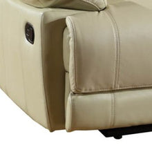 Stylish Beige Leather Loveseat 41