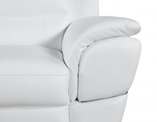 Chic White Leather Loveseat 69