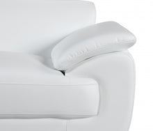 Captivating White Leather Loveseat 32