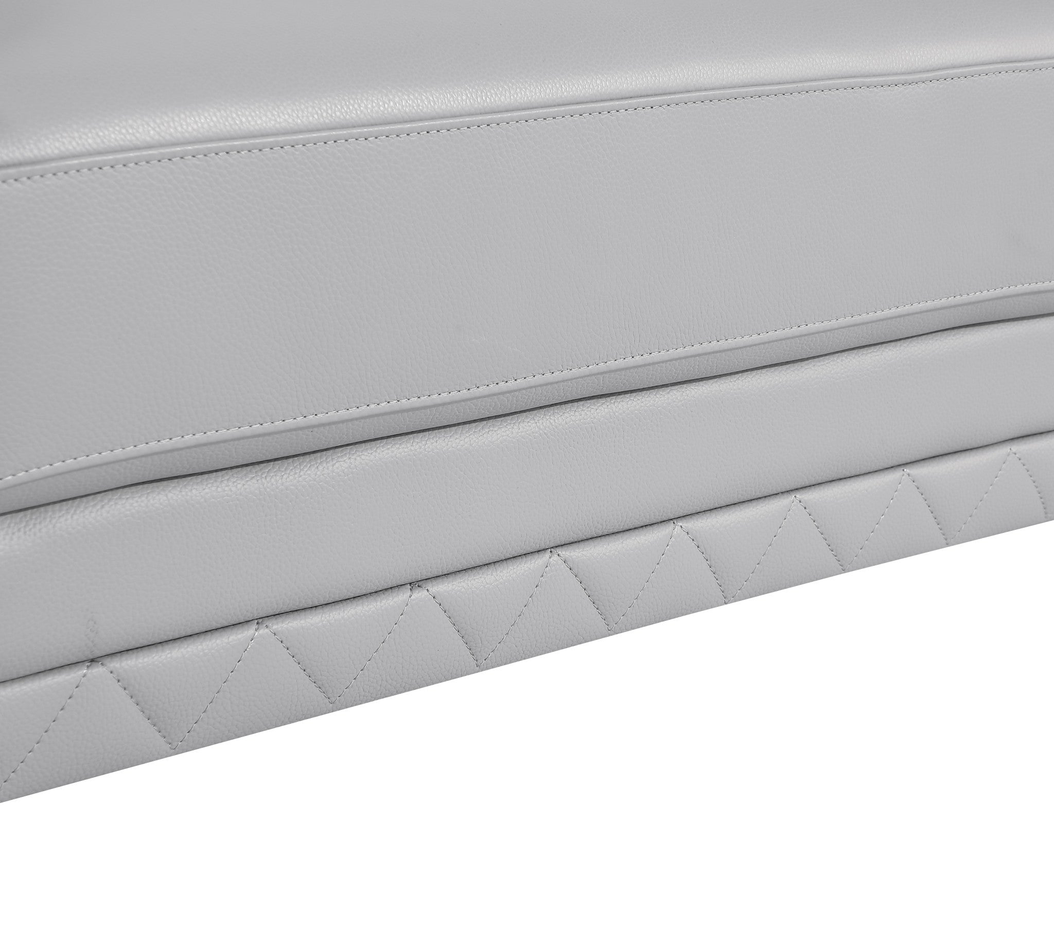 Lovely Light Grey Leather Loveseat 32"