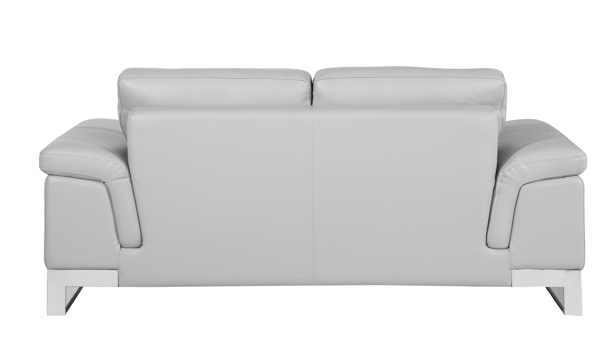 Lovely Light Grey Leather Loveseat 32"