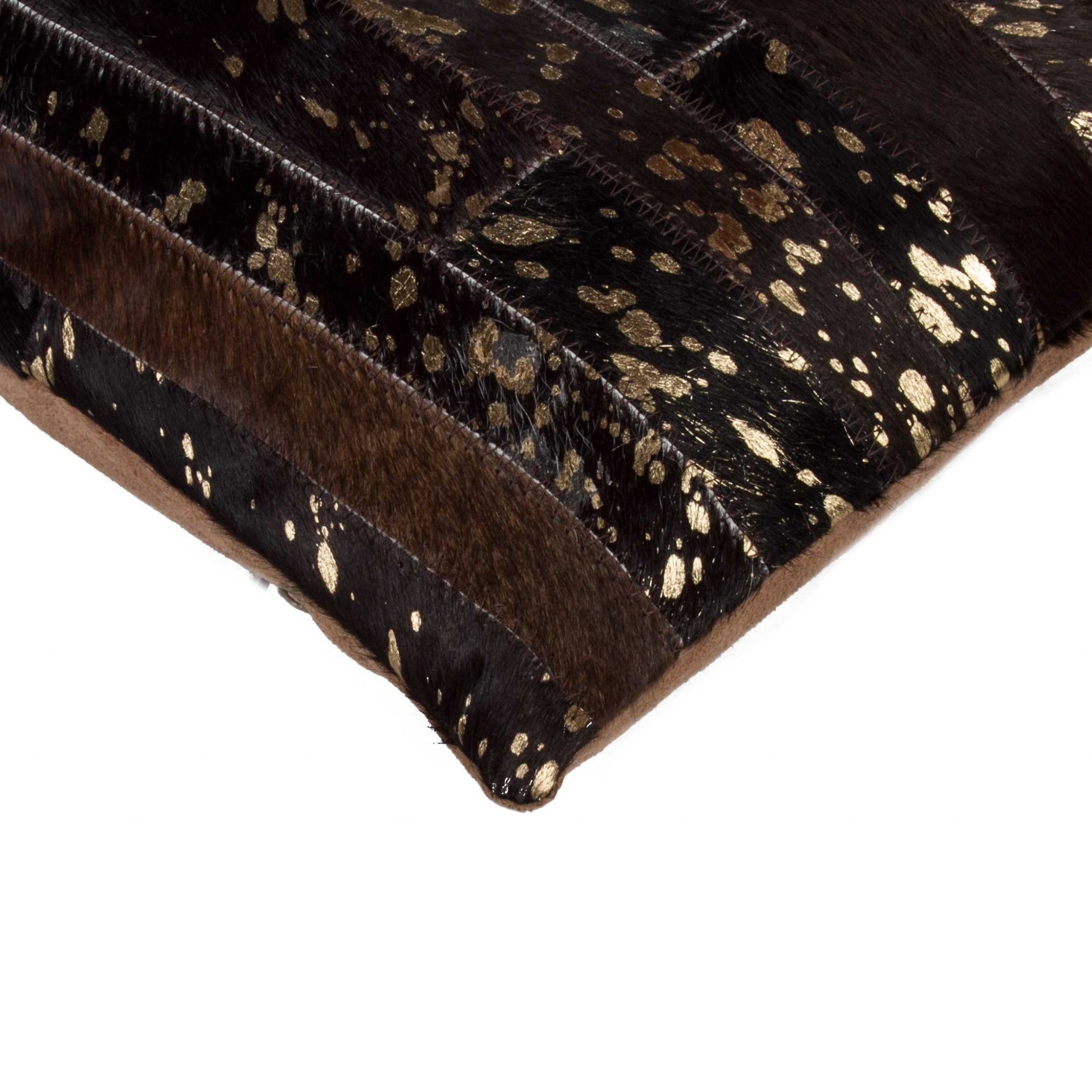 12" X 20" X 5" Black And Silver  Pillow