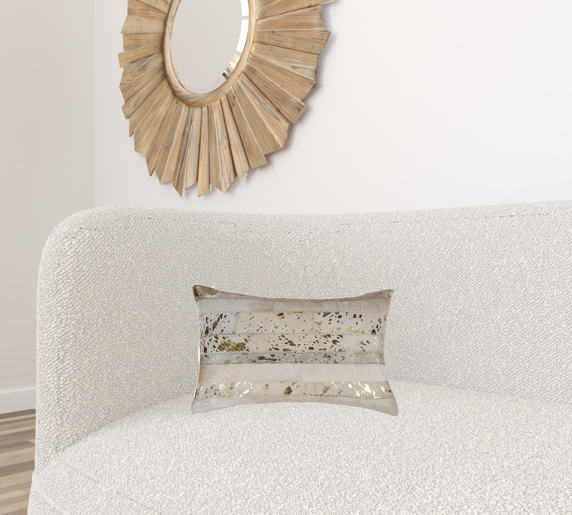 12" X 20" X 5" Black And Silver  Pillow