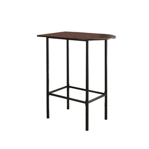 24" Brown And Black Free Form Manufactured Wood Bar Table
