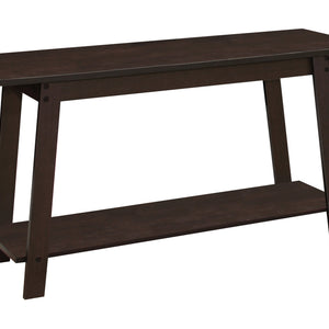 15.75" X 42" X 22.5" Cappuccino Particle Board Laminate Tv Stand