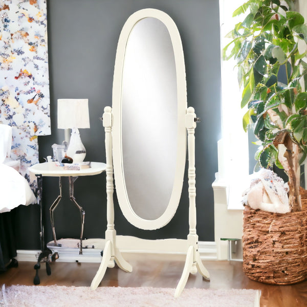 20" X 23" 59" Walnut Oval Wood Frame  Mirror