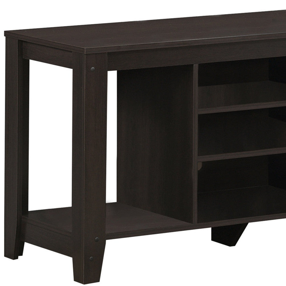 17.25" X 47.75" X 24.25" Dark Taupe Particle Board Tv Stand