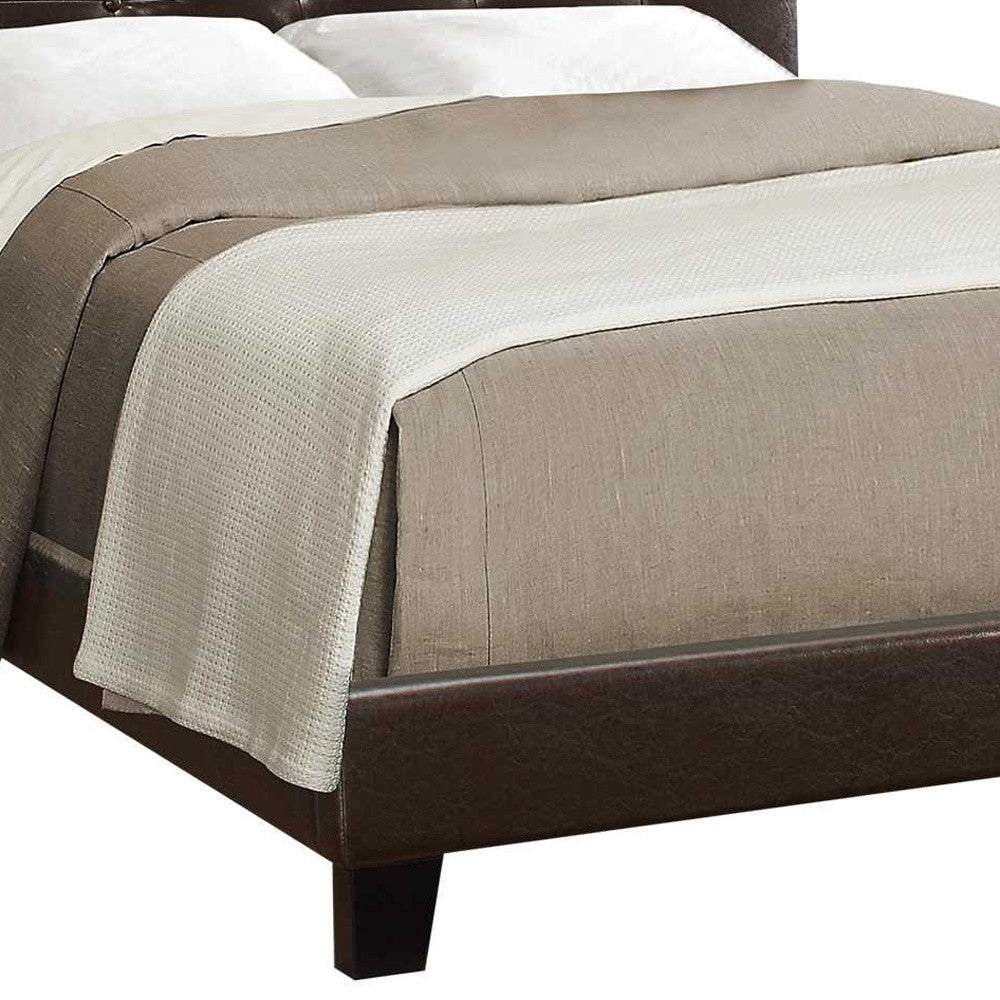 Grey Linen Queen Size Bed - 64.25" x 85.25" x 45"
