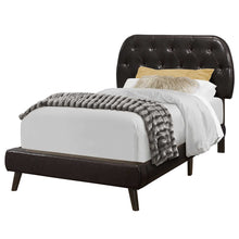 Tufted White Standard Bed Upholstered With Headboard