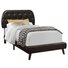 Tufted White Standard Bed Upholstered With Headboard