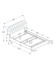 Tufted Brown Standard Bed Upholstered With Headboard