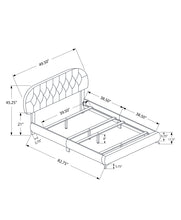Tufted White Standard Bed Upholstered With Headboard