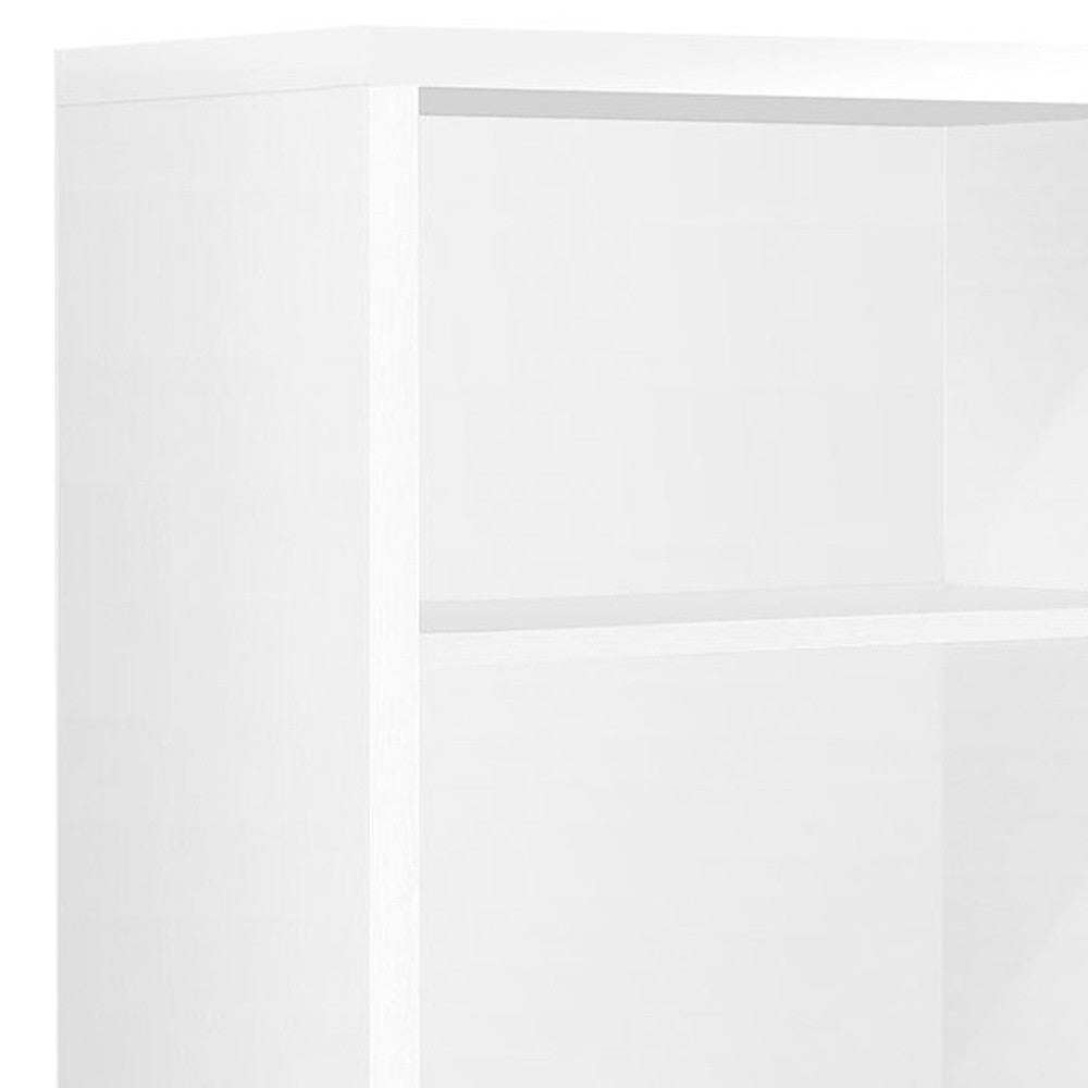 11.75" X 23.75" X 47.5" Cappuccino Particle Board Adjustable Shelves  Bookshelf