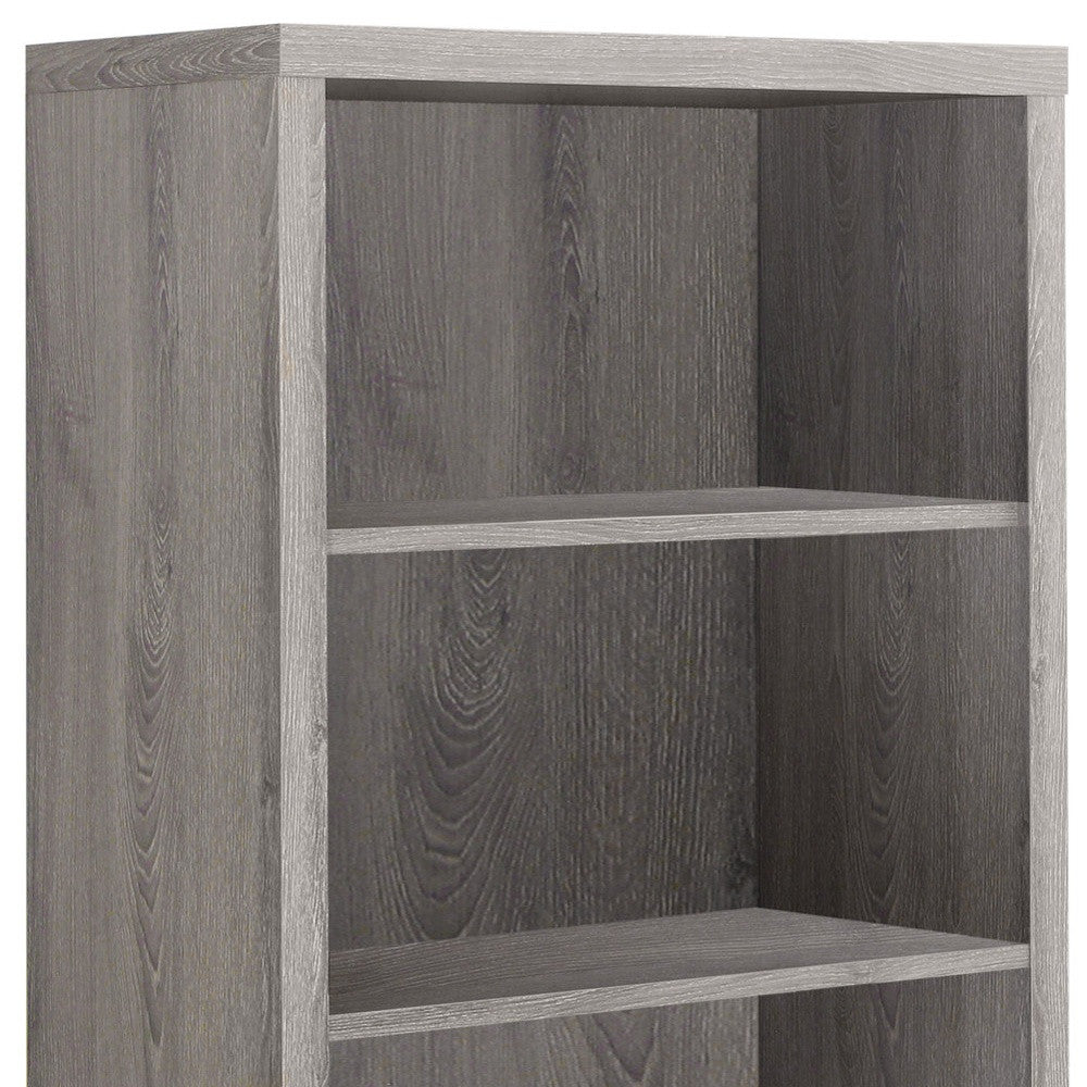 11.75" X 23.75" X 47.5" Cappuccino Particle Board Adjustable Shelves  Bookshelf