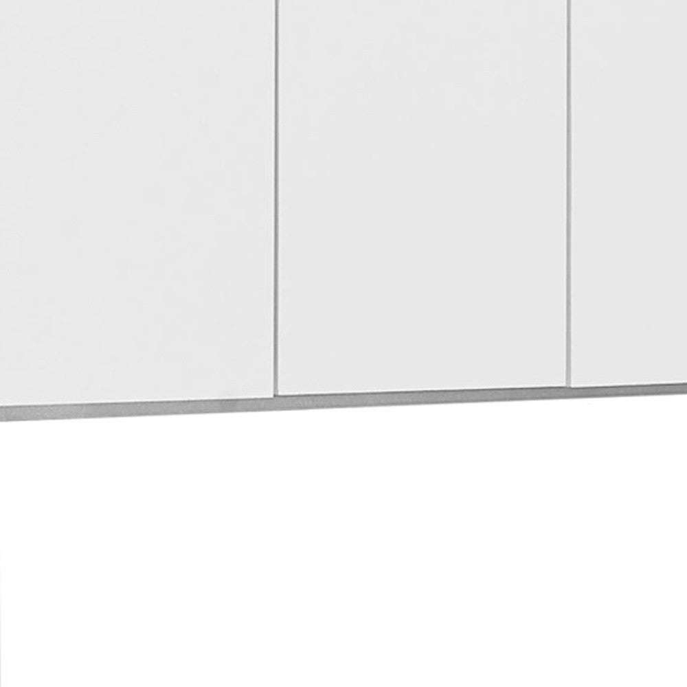 16.25" X 47.25" X 60" White Silver Particle Board Hollow Core Metal  Office Cabinet