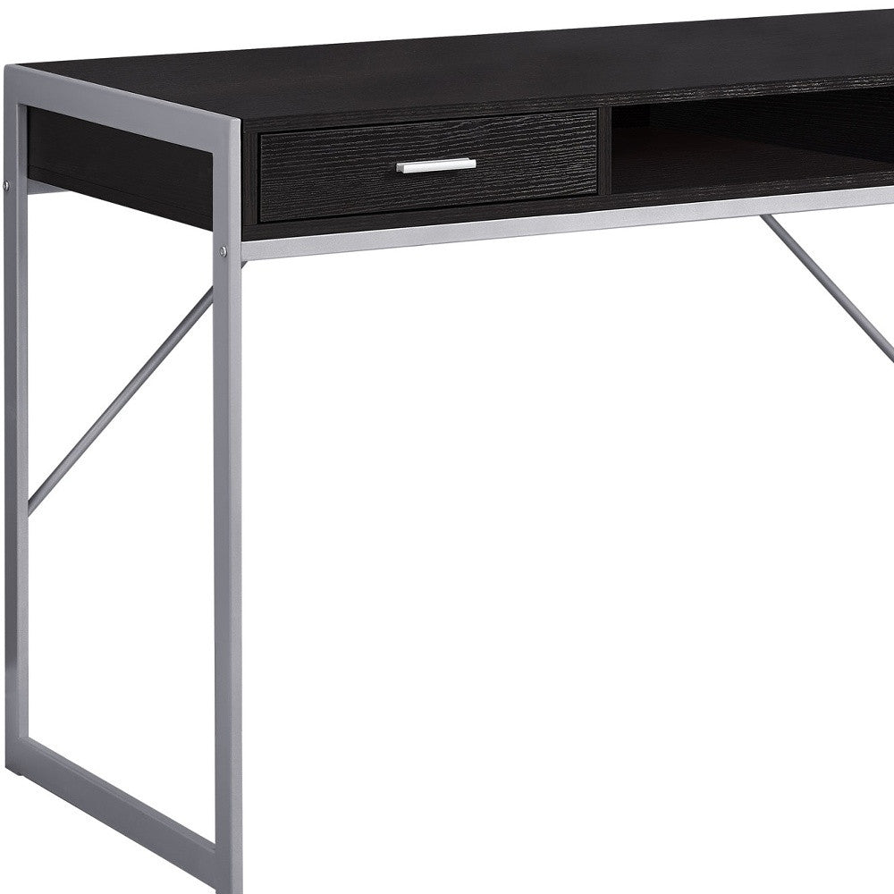 22" White Rectangular Computer Desk With Two Drawers