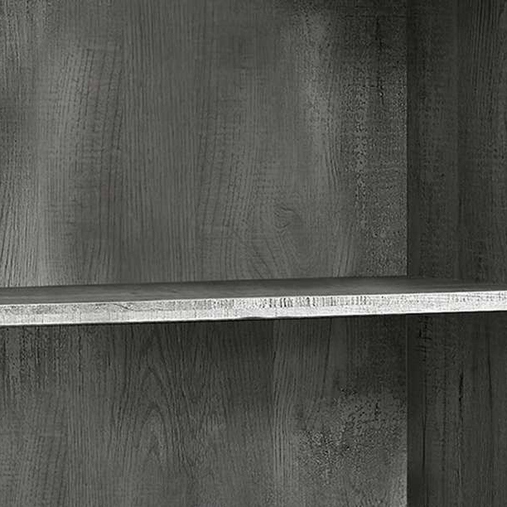 11.75" X 23.75" X 47.5" Cappuccino Particle Board Adjustable Shelves  Bookshelf