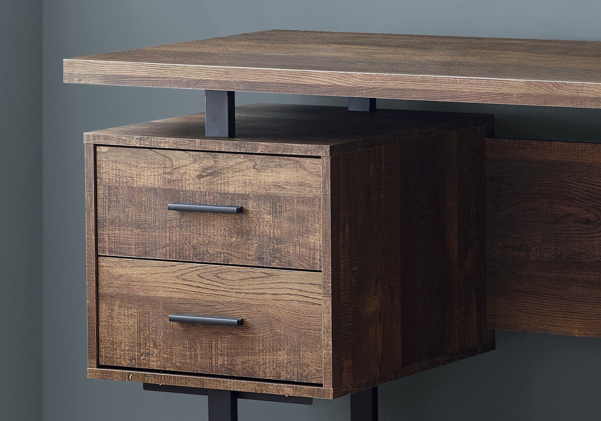 Modern Rustic 3 Drawer Computer Desk 60"