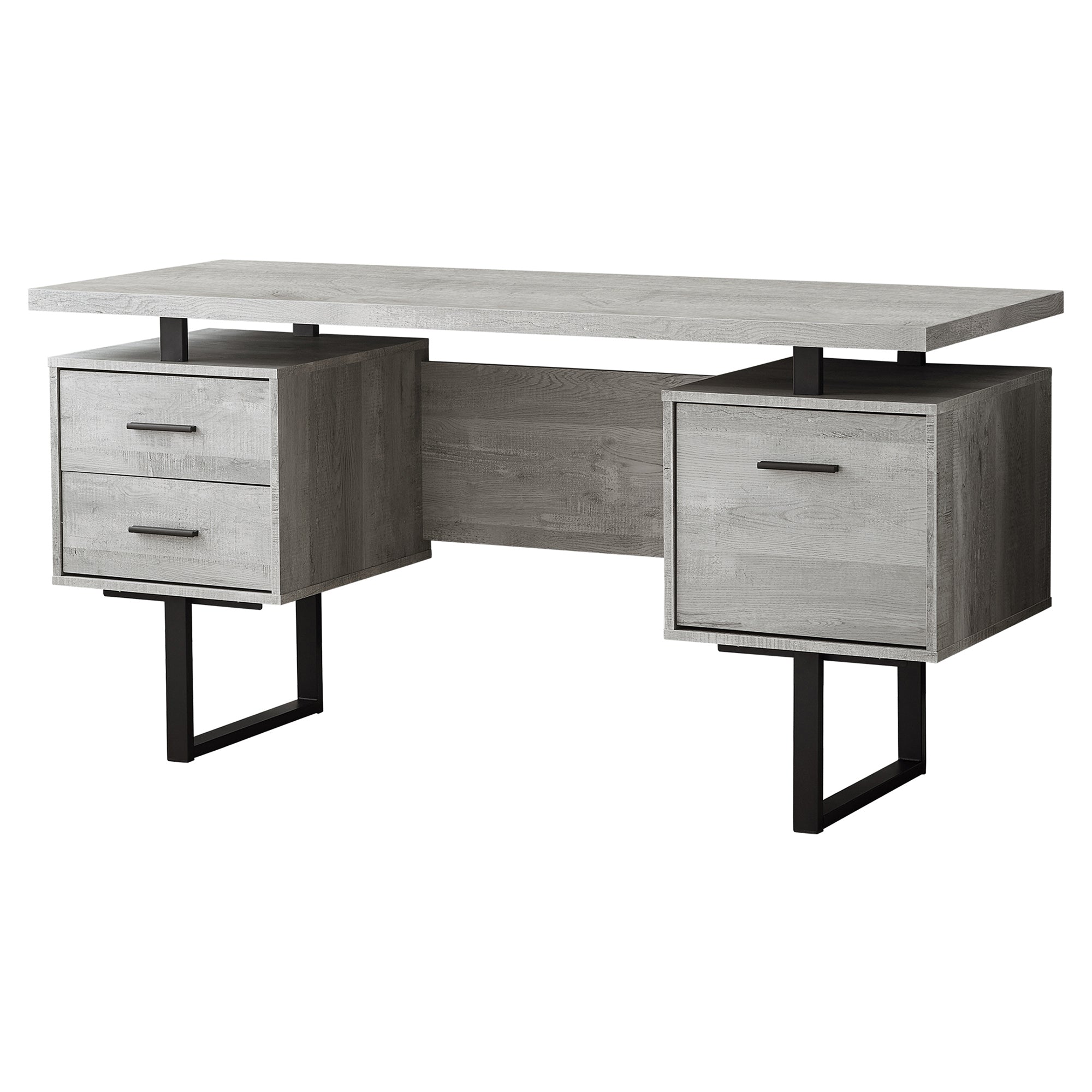 Modern Rustic 3 Drawer Computer Desk 60"