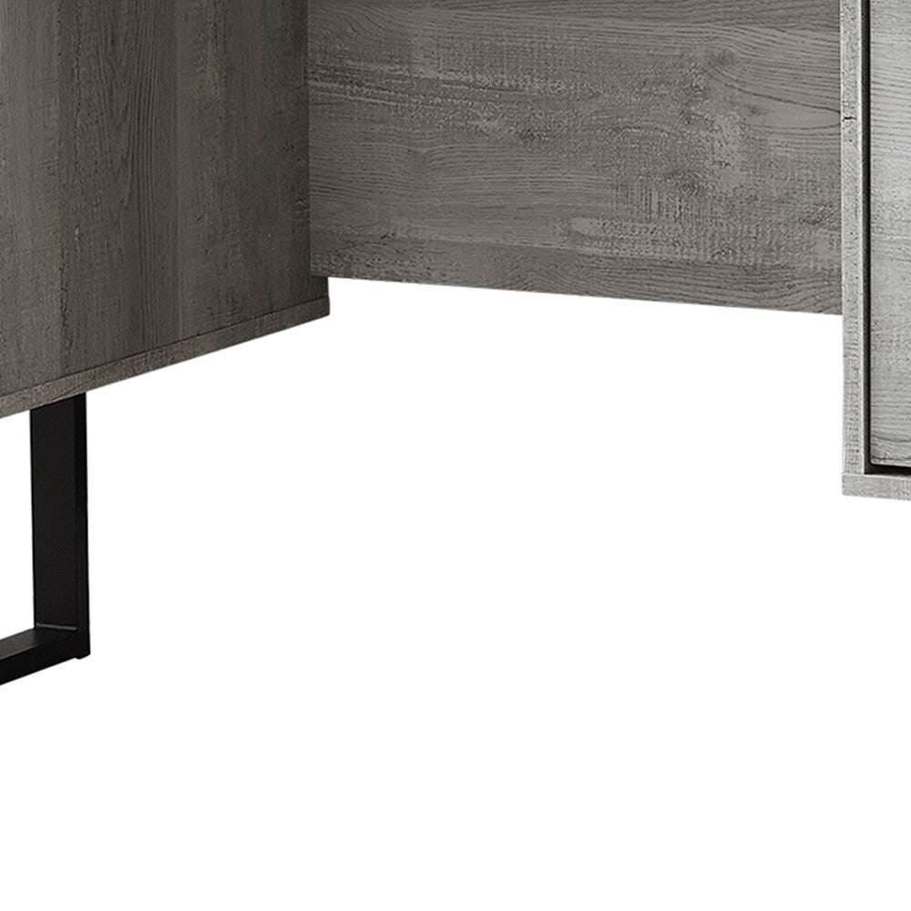 Modern Rustic 3 Drawer Computer Desk 60"