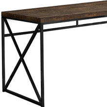 Brown Black Particle Board Metal  Computer Desk