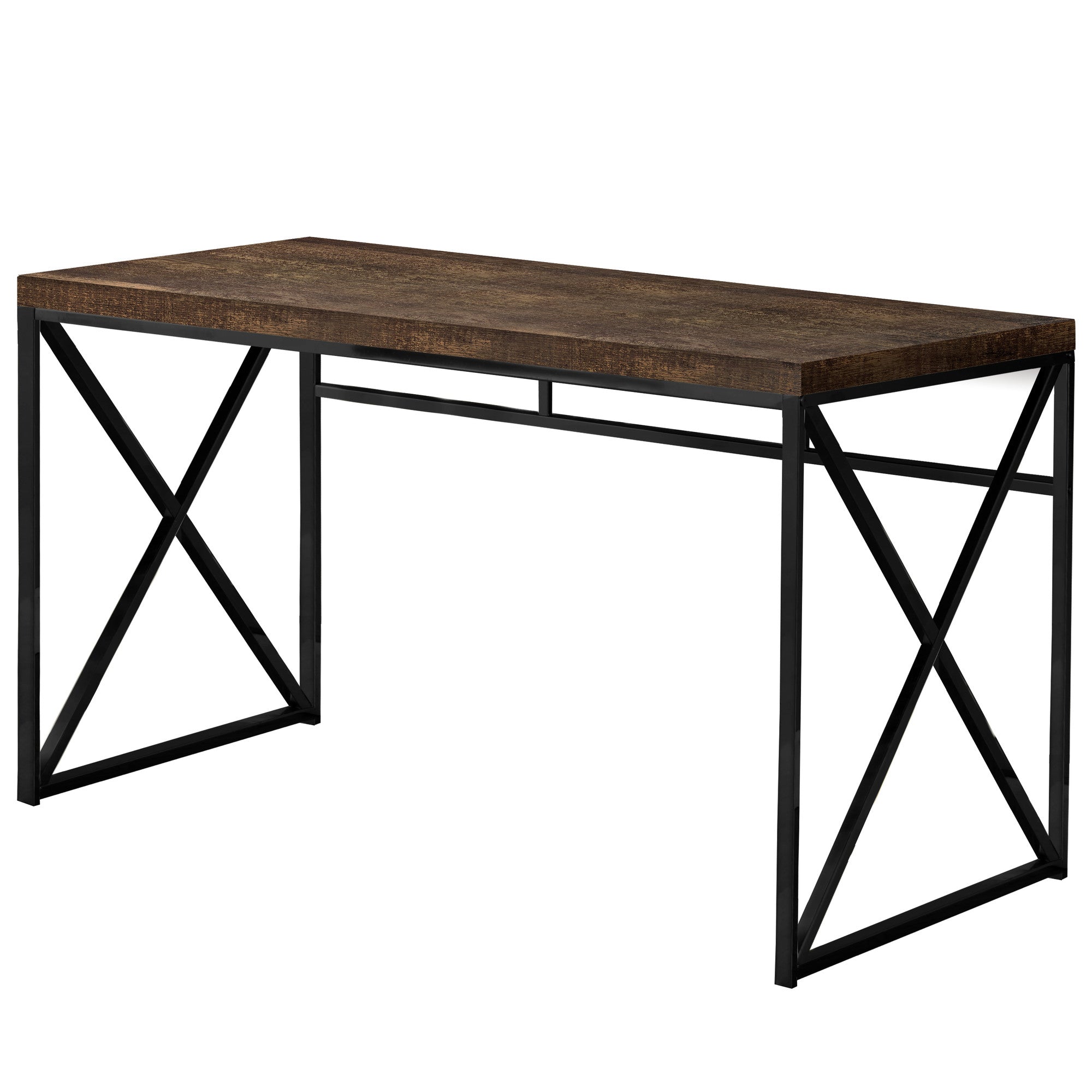 Brown Black Particle Board Metal  Computer Desk