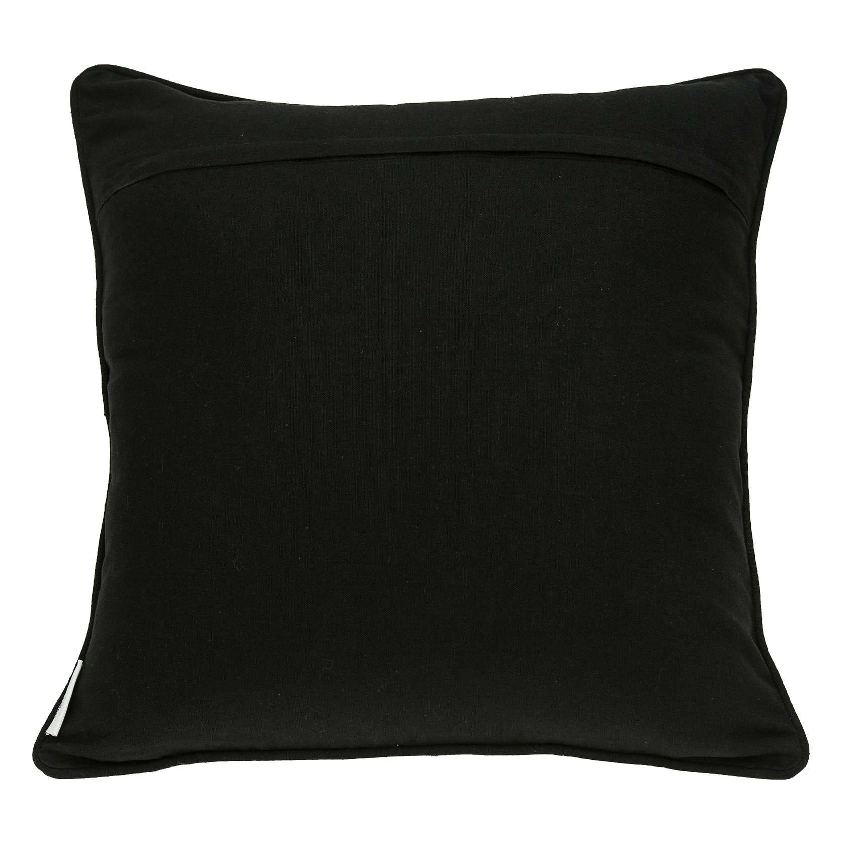 Funda de almohada de transición en blanco y negro de 20" x 7" x 20" con inserto de poliéster