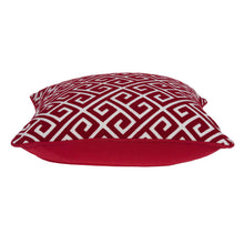 Funda de almohada de algodón rojo y blanco de transición de 20