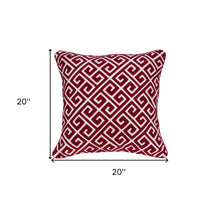 Funda de almohada de algodón rojo y blanco de transición de 20