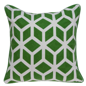 20" x 7" x 20" funda de almohada verde y blanca de transición con inserto de poliéster